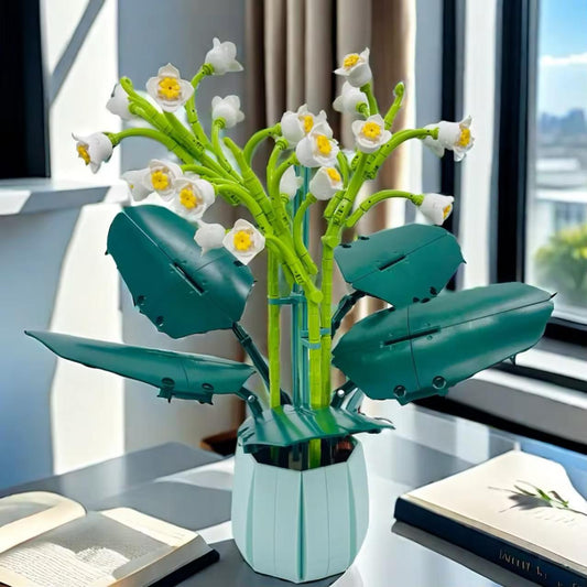 Weiße Lilien Bausteinset