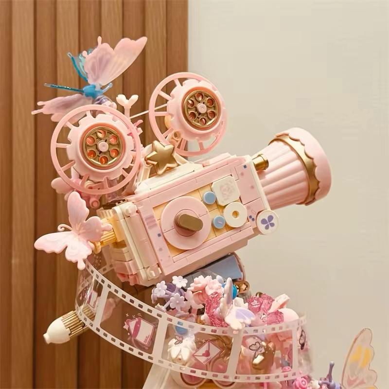 rosa Filmkamera Bausteinset