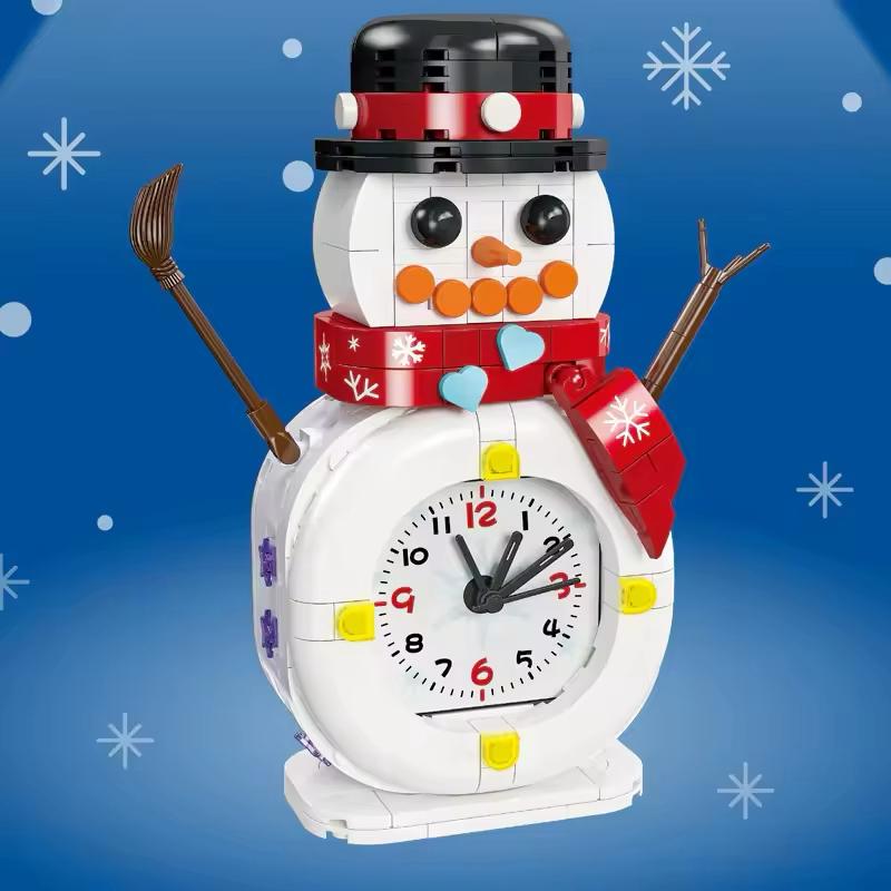 Schneemann-Uhr Bausteinset