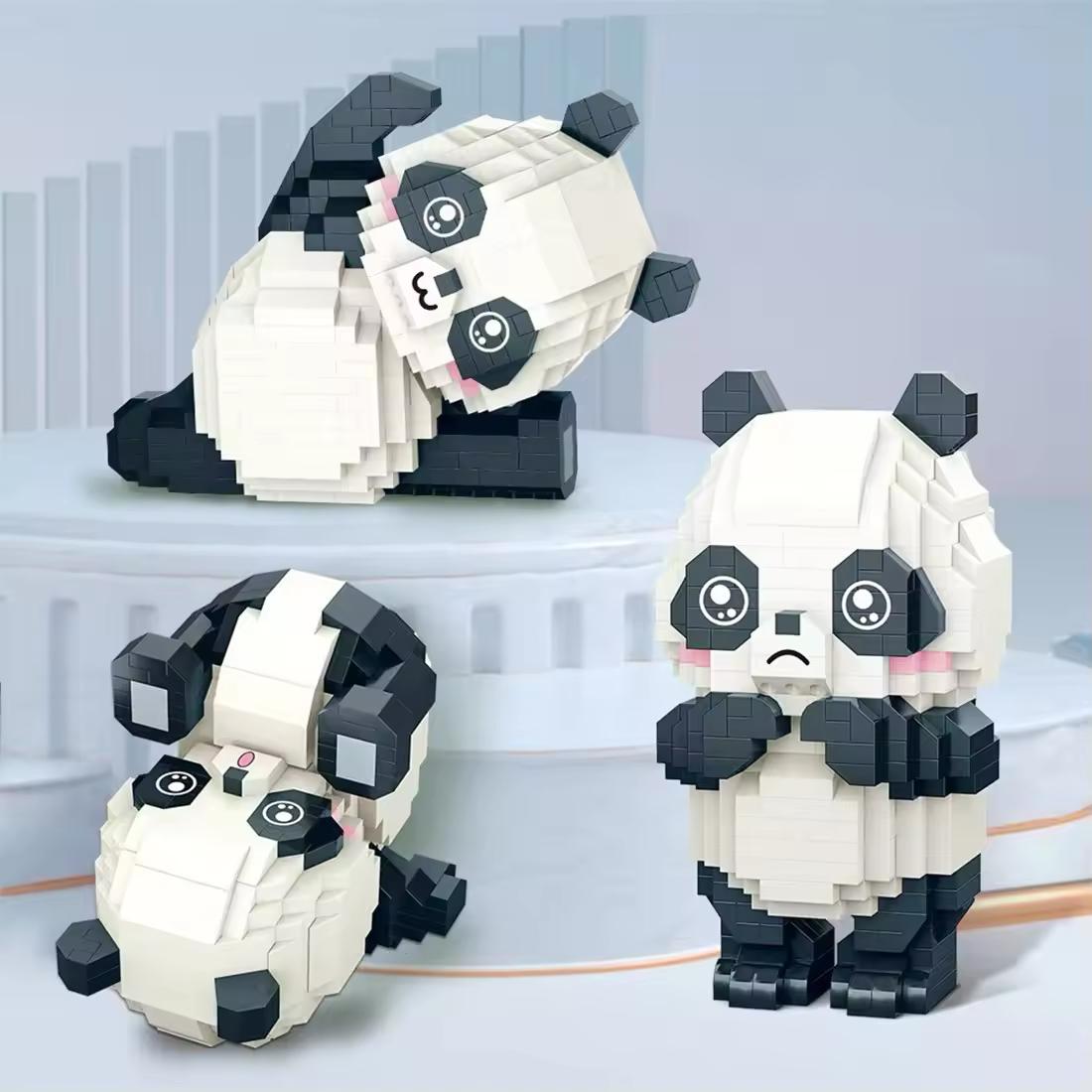 Liegender Panda Bausteinset