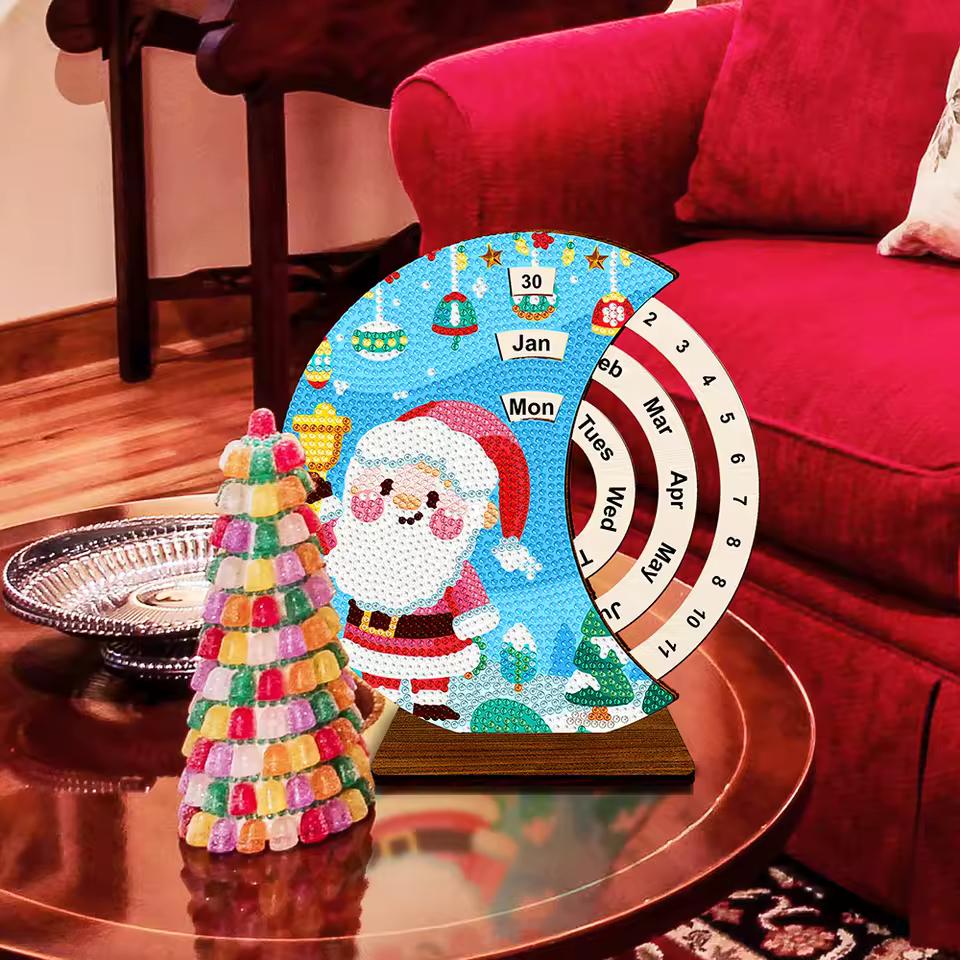 Diamond Painting Weihnachtsmann mit Glocke