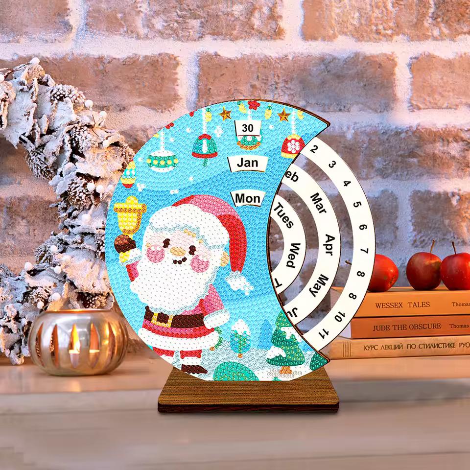 Diamond Painting Weihnachtsmann mit Glocke