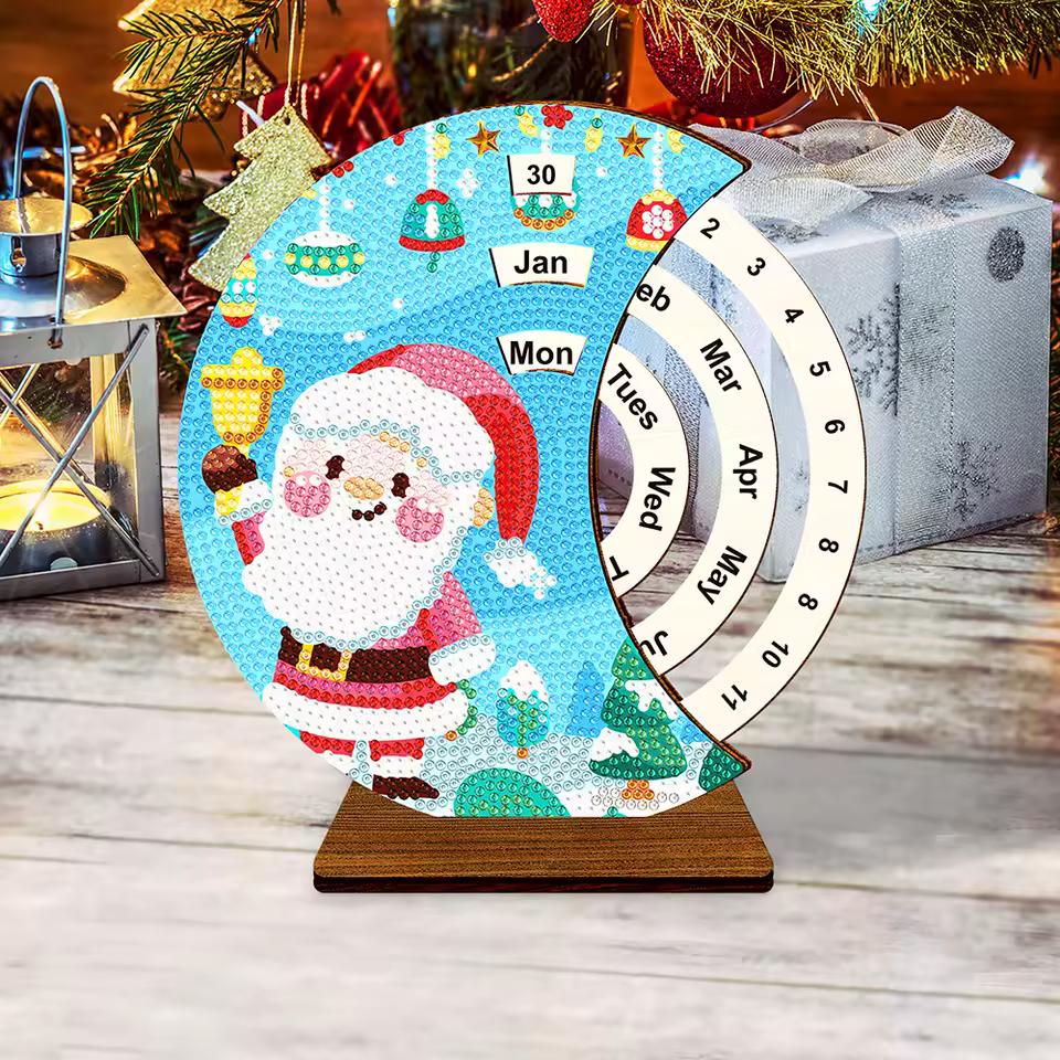 Diamond Painting Weihnachtsmann mit Glocke