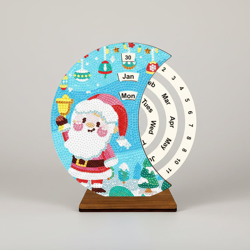 Diamond Painting Weihnachtsmann mit Glocke