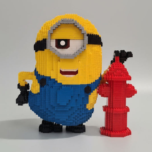 Gelbes Wesen mit Hydrant Bausteinset
