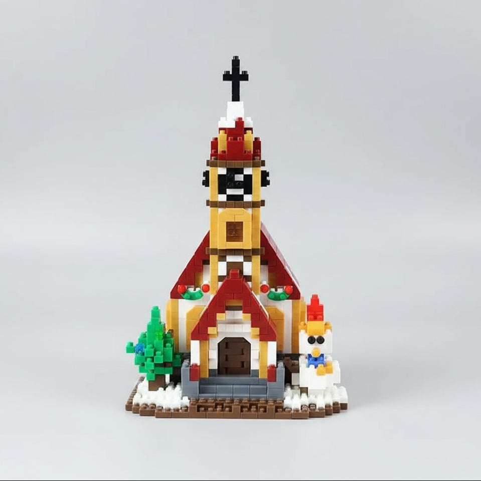 Weihnachtskirche Bausteinset