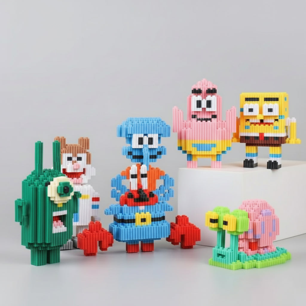 Mini-Schwamm-Familie Bausteinset