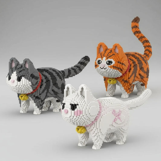 Große Katzen Bausteinset