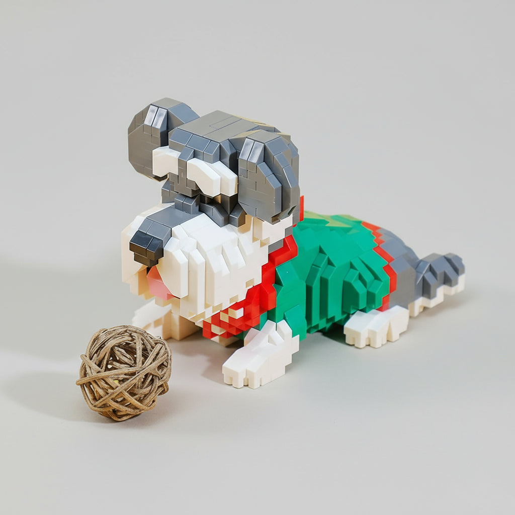 Niedlicher Schnauzer Bausteinset