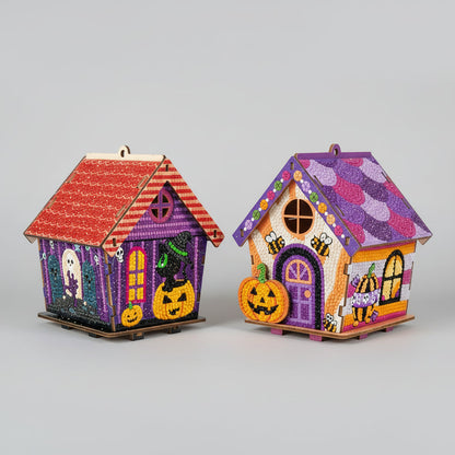 Diamond Painting Halloween-Häuschen