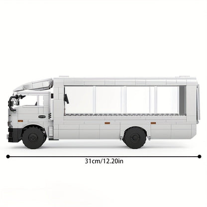 Weißer Container-LKW Bausteinset