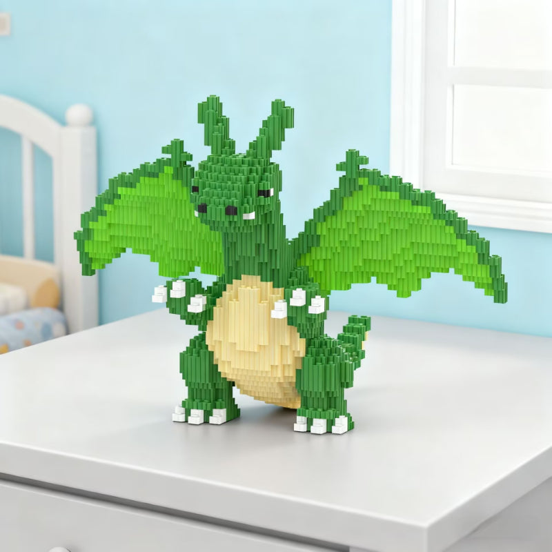 Grüner Drache Bausteinset