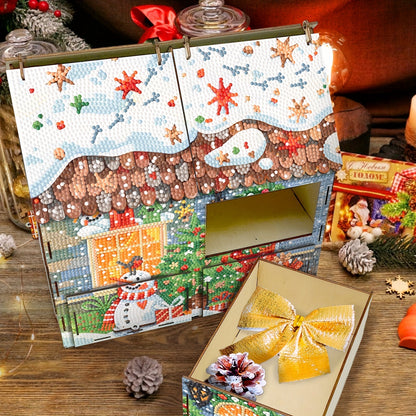 Diamond Painting Haus mit Schubladen