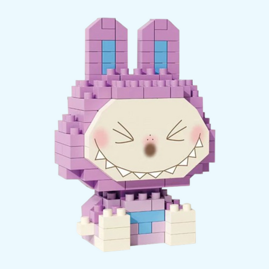 Mini Lila Labubu Bausteinset