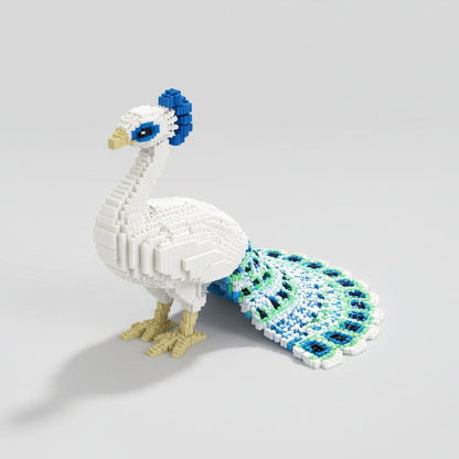 Weißer Pfau Bausteinset