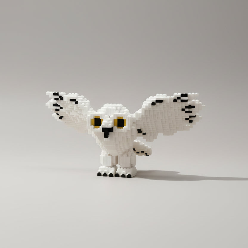 Fliegende Weiße Eule Bausteinset