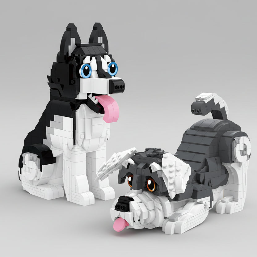 Liegender Schnauzer Bausteinset