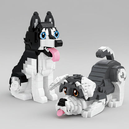 Liegender Schnauzer Bausteinset