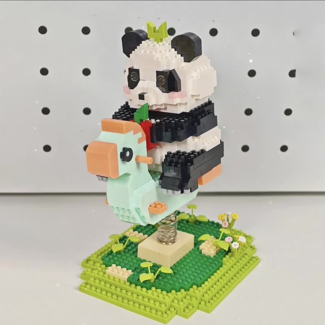 Panda auf der Wippe Bausteinset