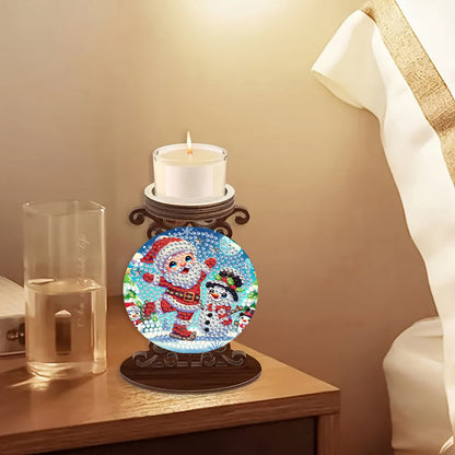 Diamond Painting Weihnachtsmann mit Schneemann