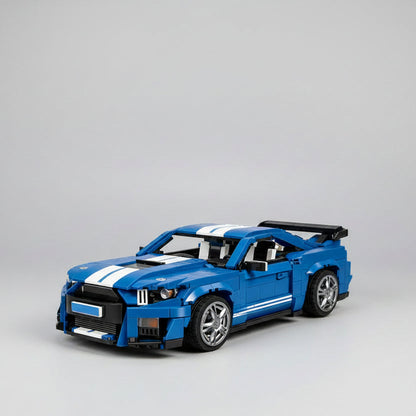 Cooler Blauer Sportwagen Bausteinset