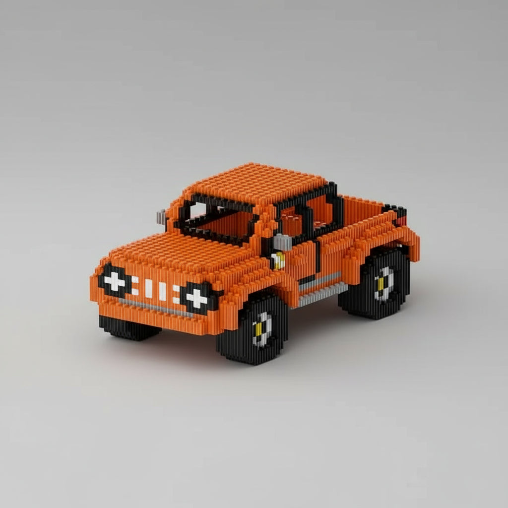 Oranger Truck Bausteinset