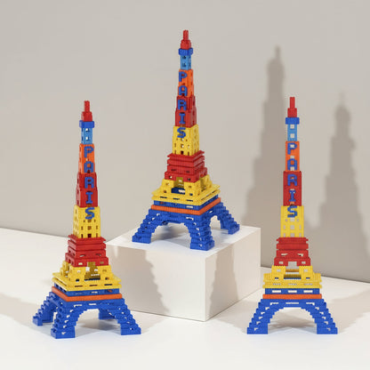 Bunte Eiffelturm Bausteinset