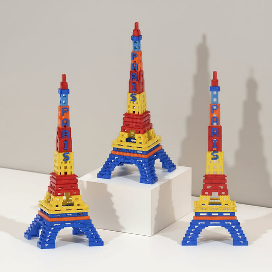 Bunte Eiffelturm Bausteinset