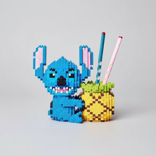 Blaues Wesen mit Ananas Bausteinset