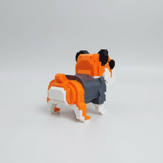 Bulldogge mit Sonnenbrille Bausteinset