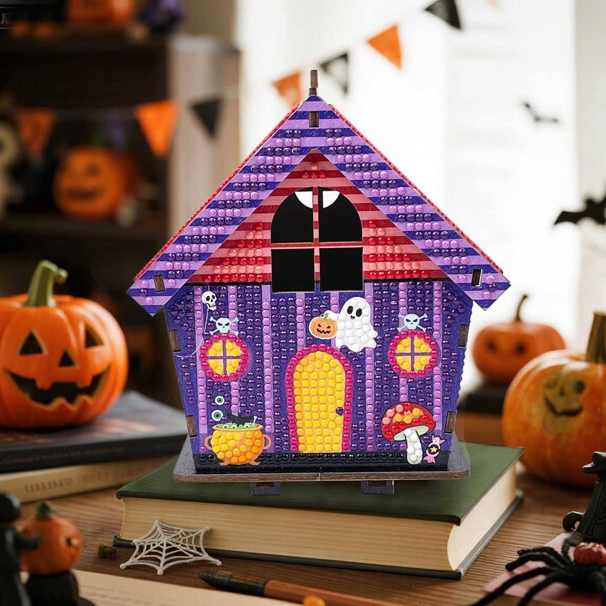 Diamond Painting Halloween-Häuschen