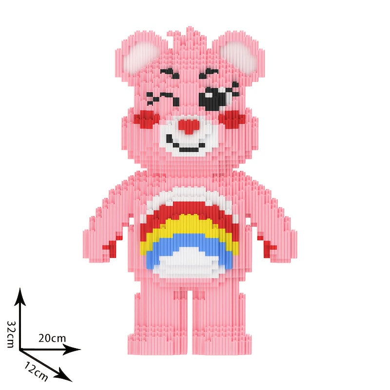 Rosa Regenbogen-Bär Bausteinset