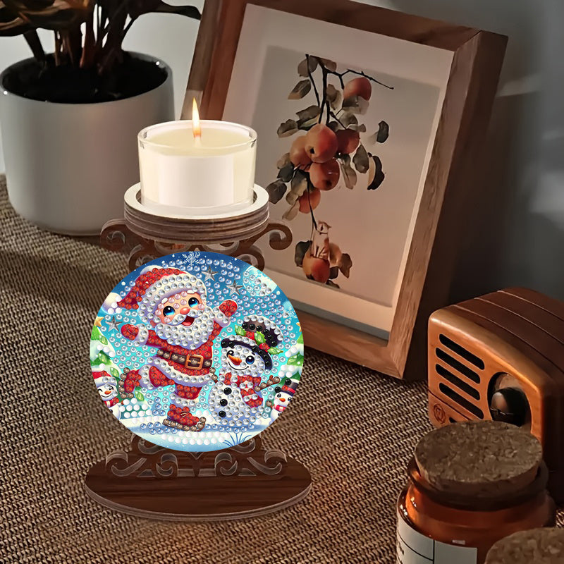 Diamond Painting Weihnachtsmann mit Schneemann