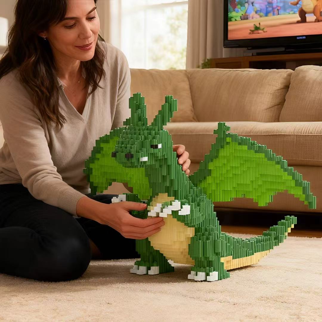 Grüner Drache Bausteinset