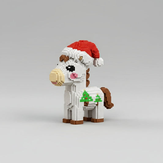 Weihnachts-Pferd Bausteinset