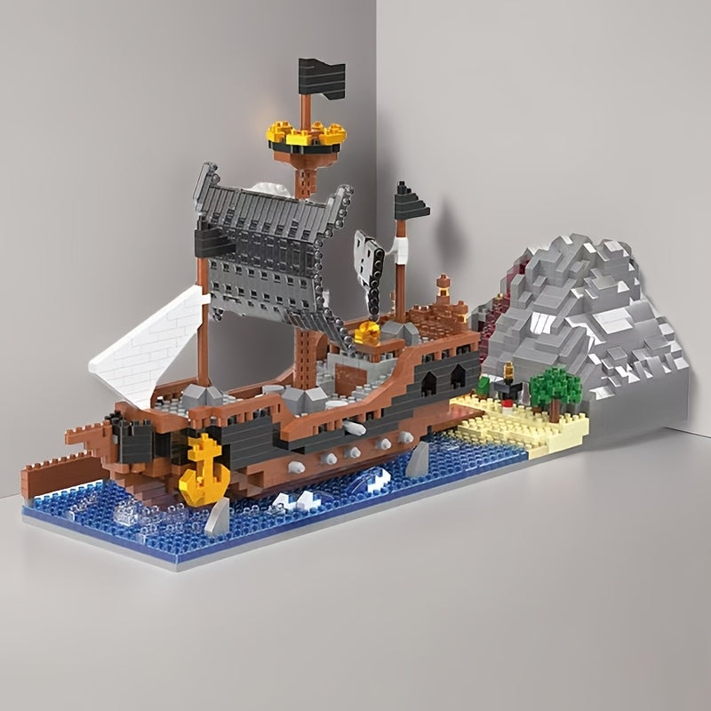 Piratenschiff auf dem Wasser Bausteinset