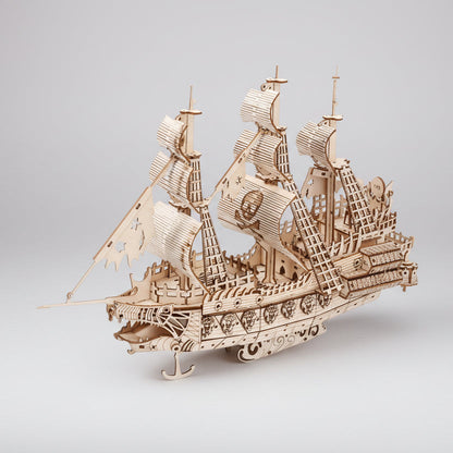 Großes Schiff 3D-Holzbausatz