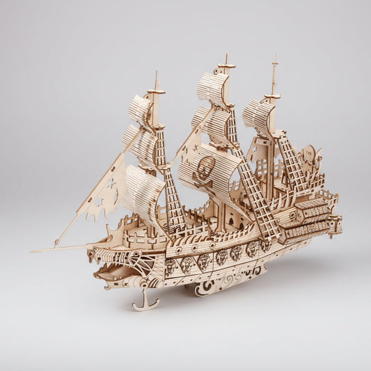 Großes Schiff 3D-Holzbausatz