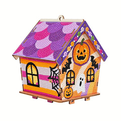 Haus mit lila Dach