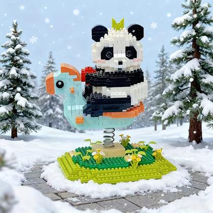 Panda auf der Wippe Bausteinset