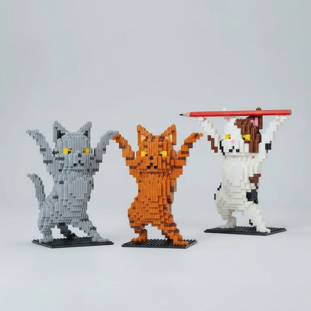 Tanzende Katze Bausteinset