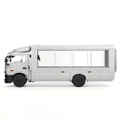 Weißer Container-LKW Bausteinset