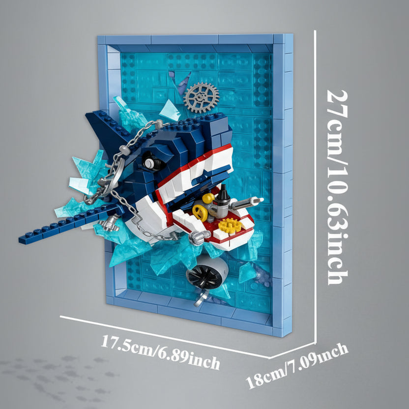 3D Gemälde Hai Bausteinset