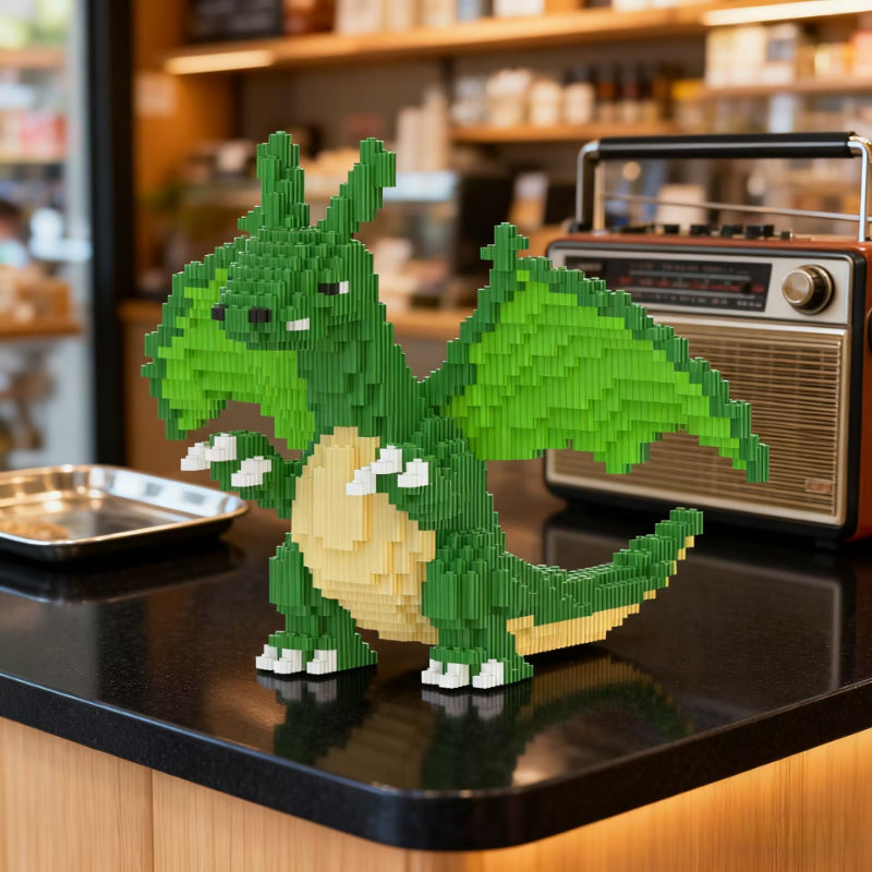 Grüner Drache Bausteinset