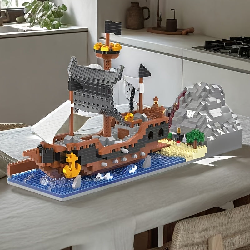 Piratenschiff auf dem Wasser Bausteinset