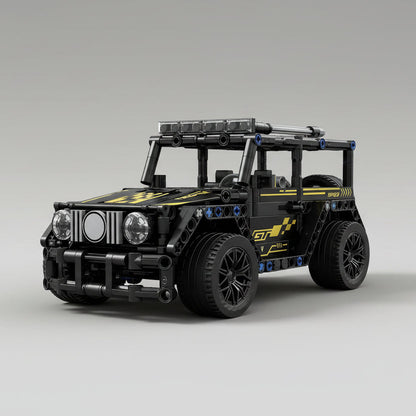 Schwarzer Offroad-Wagen Bausteinset