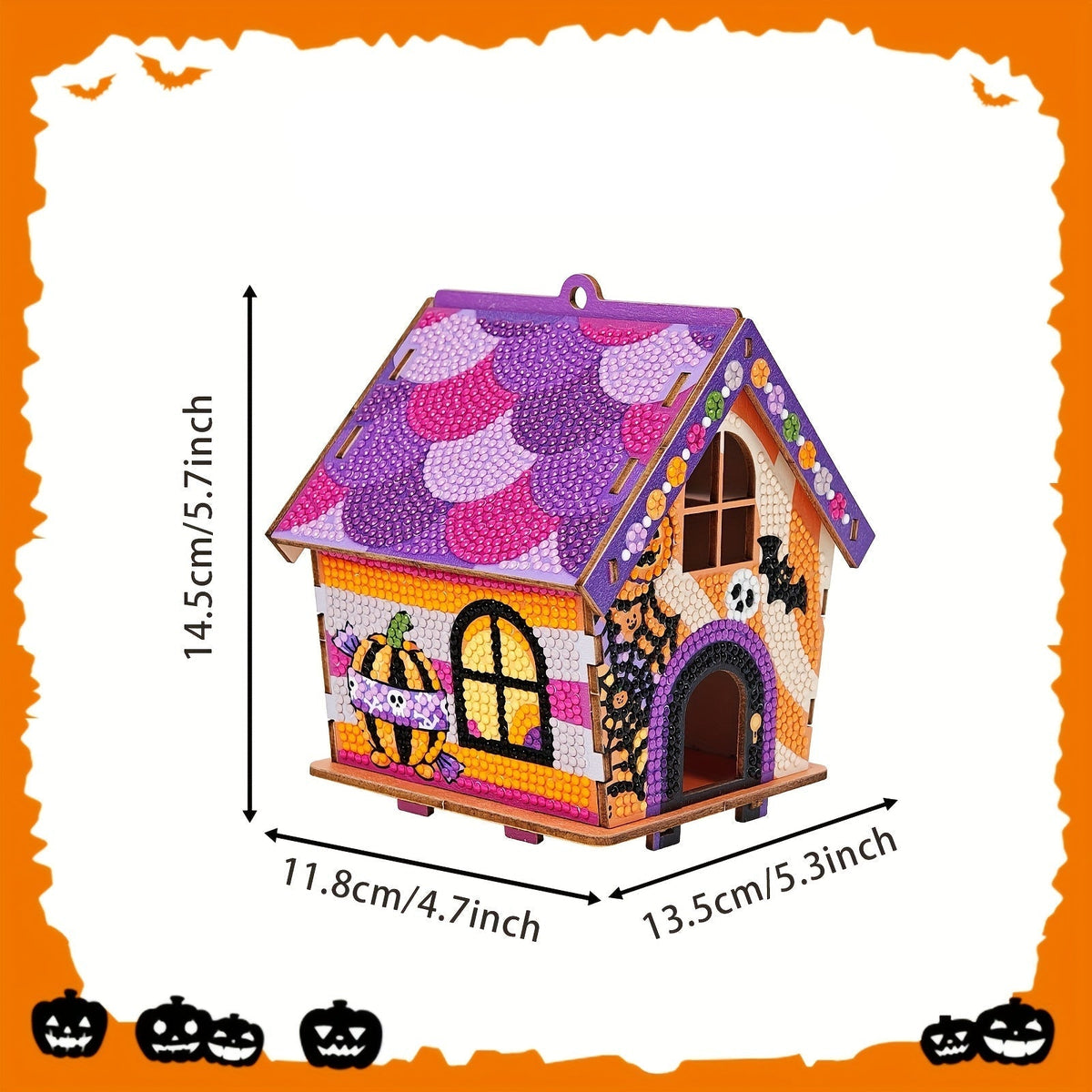 Diamond Painting Halloween-Häuschen