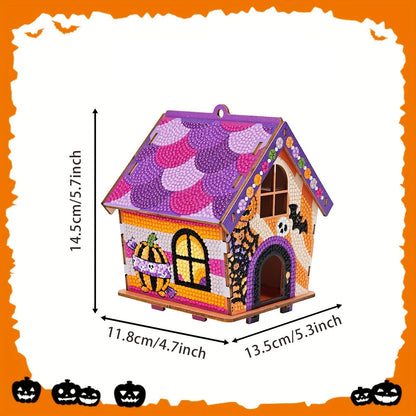 Diamond Painting Halloween-Häuschen