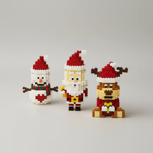 Drei Weihnachtsfiguren Bausteinset