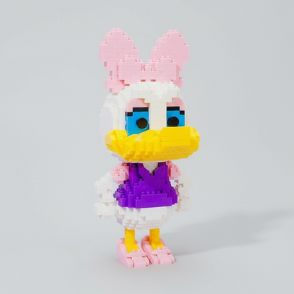 Ente im lila Anzug Bausteinset